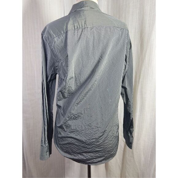 INC Men's Button Down Dark Striped Dress Shirt - Size S - Picture 4 of 5